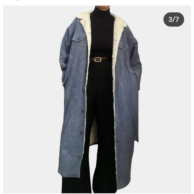 LONG COAT CORDUROY SHERPA