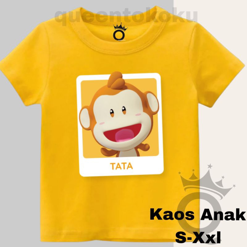 kaos Anak BALITA TATA edisi kaos Anak kartun lagu edukasi Tata bingkai foto