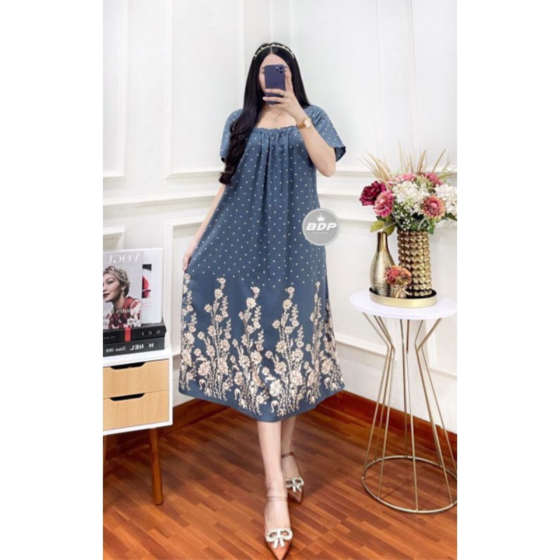 Somila Dress Polkadot Lengan Pendek Original Product