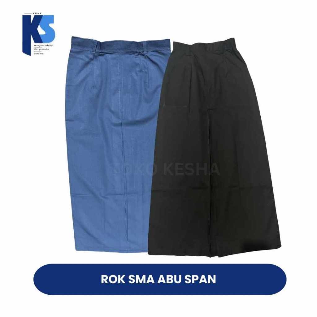 ROK PANJANG SEKOLAH SMA SPAN ROK ABU SPAN ROK PRAMUKA SPAN SMA SERAGAM SEKOLAH