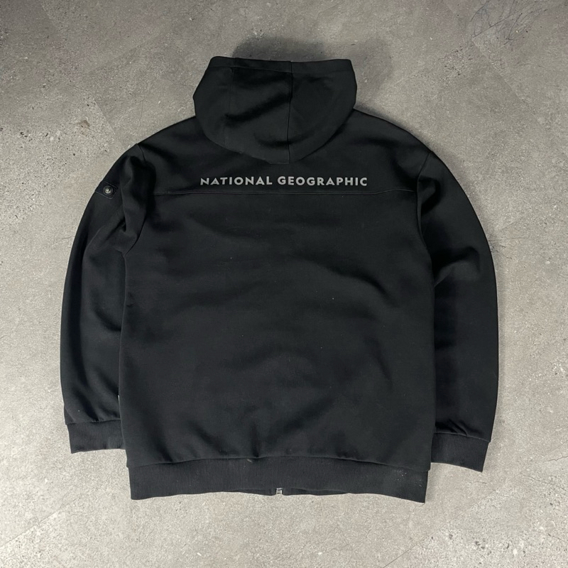 hoodie national geographic patch reflecktive jacket bekas original