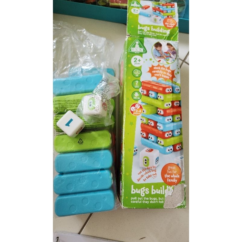 Preloved ELC Bugs Building - Mainan Susun Stacko Balok anak - Mainan Balok ELC
