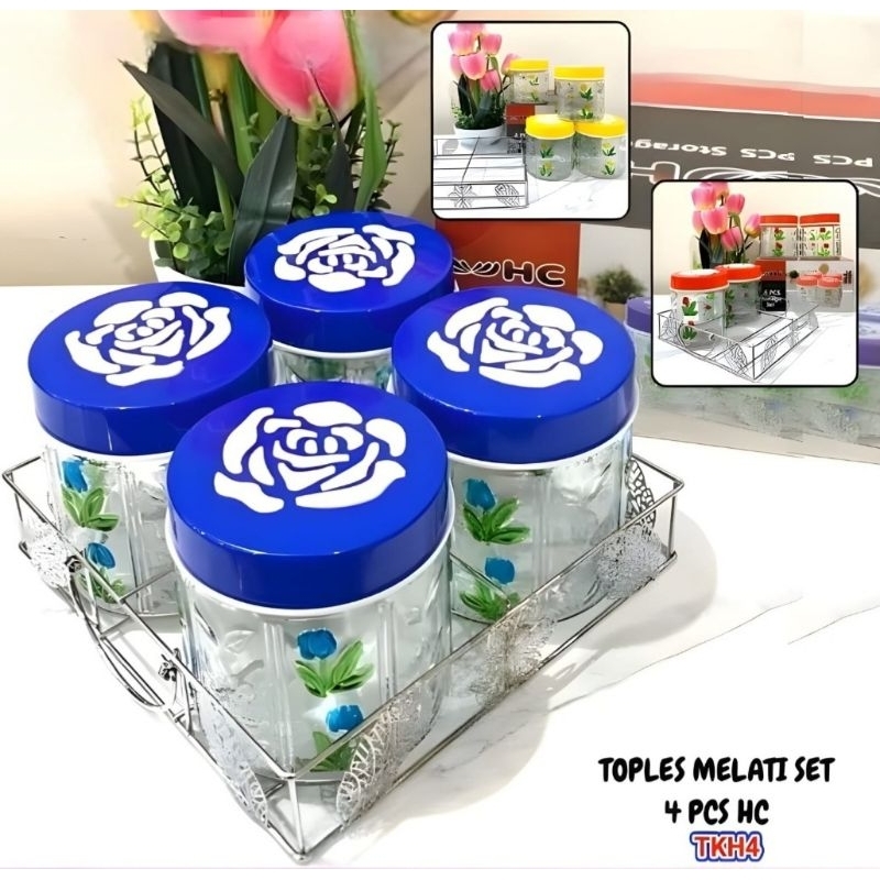 TOPLES KACA BRILIANT 4 PCS TOPLES KACA CINISTER TOPLES MELATI 4 SET HC