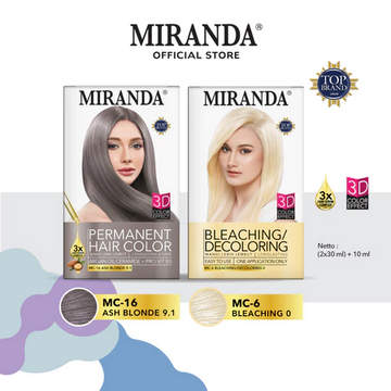 Miranda Paket Rambut MC16 Ash Blonde & MC6 Bleaching