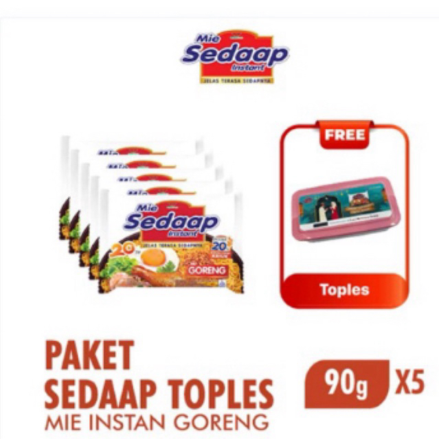 

Sedaap Mi Instan Goreng Paket Box Container isi 5 pcs