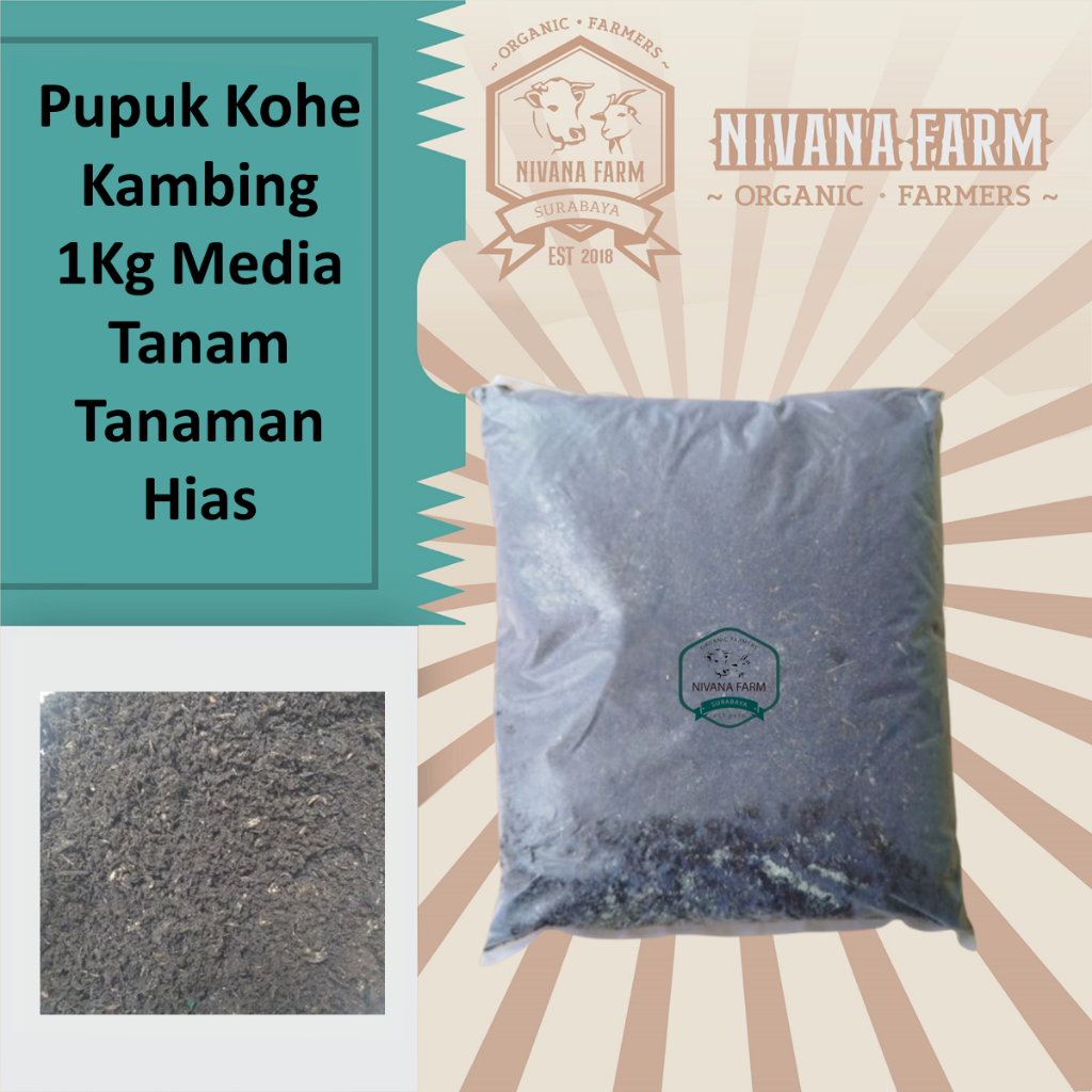 Pupuk Kohe Kambing 1Kg Media Tanam Tanaman Hias