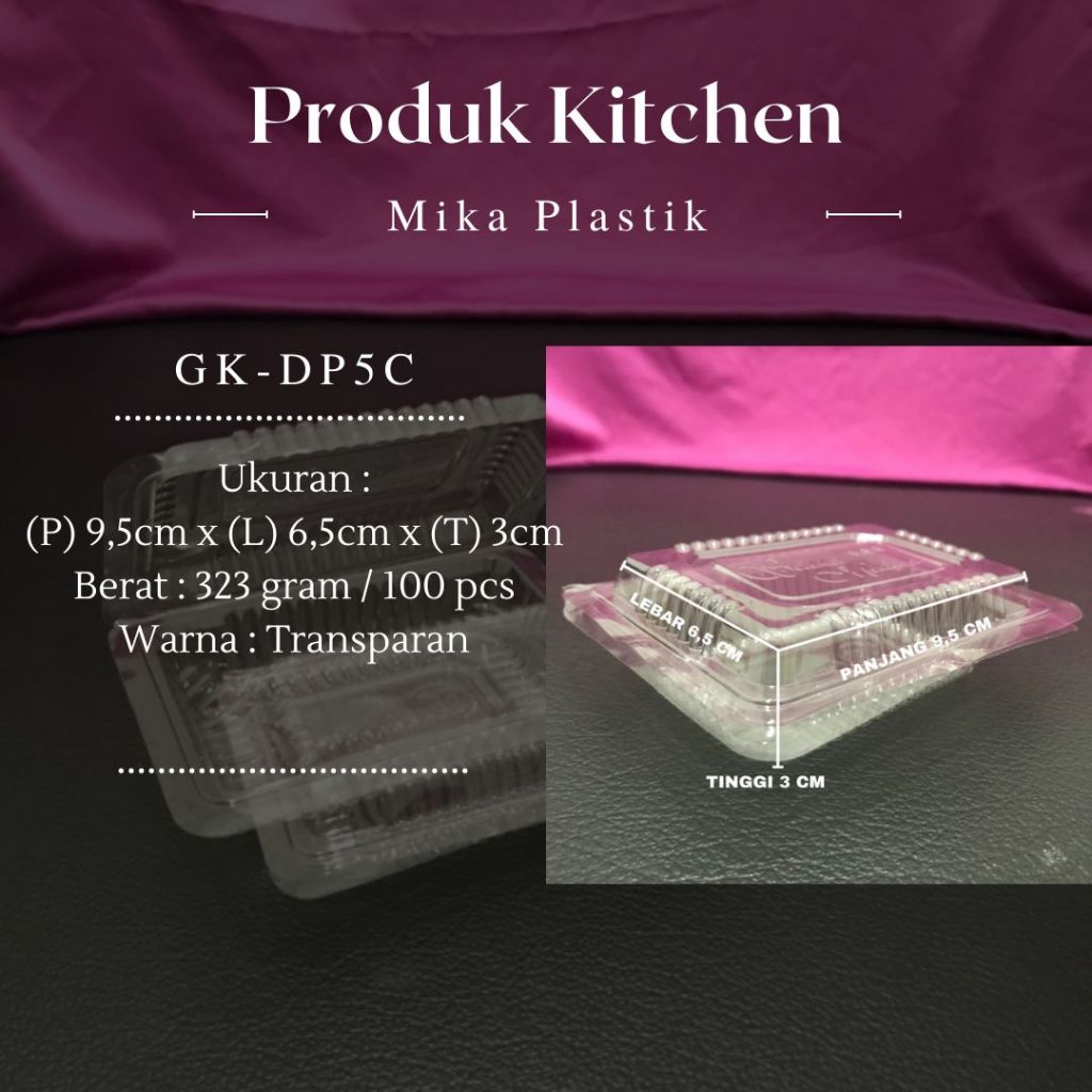 MIKA KUE PLASTIK KECIL / MIKA KUE BASAH / MIKA PLASTIK (GK-DP5C)