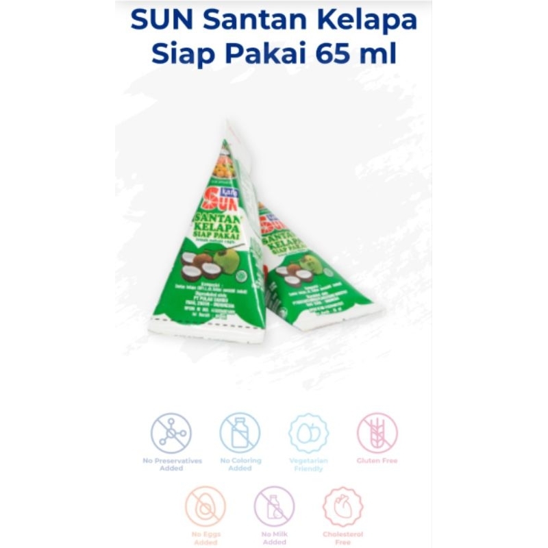 

SUN Kara Santan Kelapa Siap Pakai 65 ml