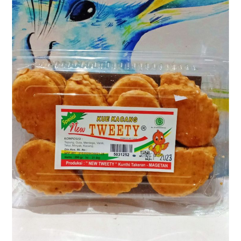 

Kue Kacang New Tweety Kemasan Mika 260gr@isi 21pcs