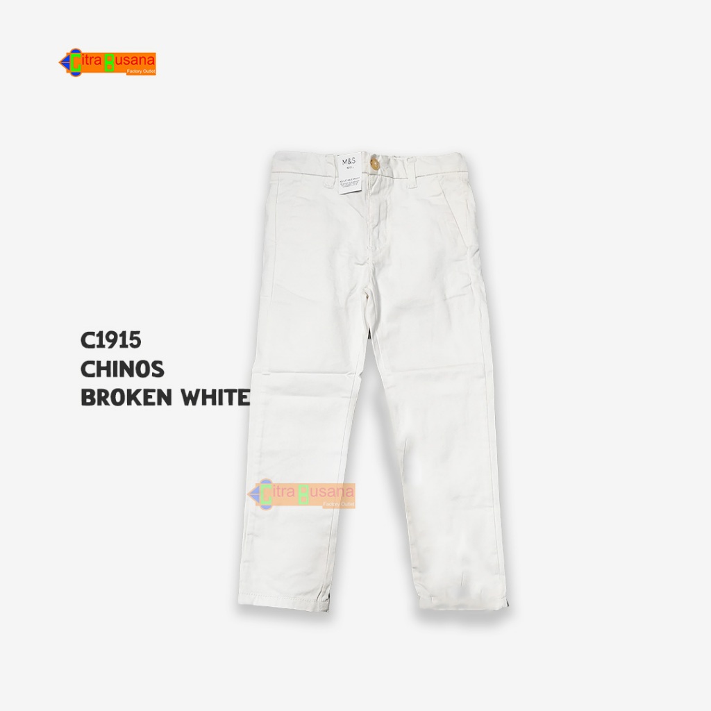 C1915-Celana Panjang Chinos warna PUTIH BW - Chinos Anak laki laki 2-12 tahun