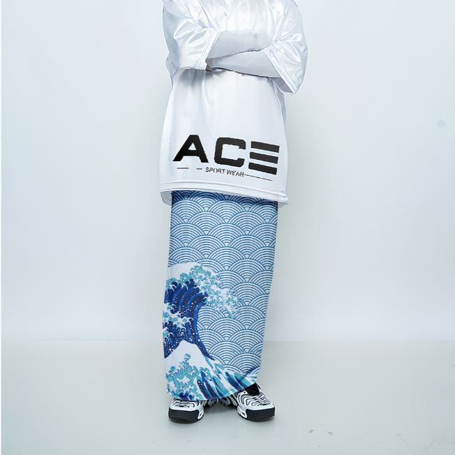 ACE / Sarung Printing / Motif Ombak Biru Anime Jepang Japan Kuat Bahan Premium Pria Anak Dewasa