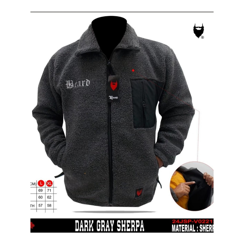 Jaket Pria Premium / Cuci Gudang Jaket Sherpa - Original TREEBEARD