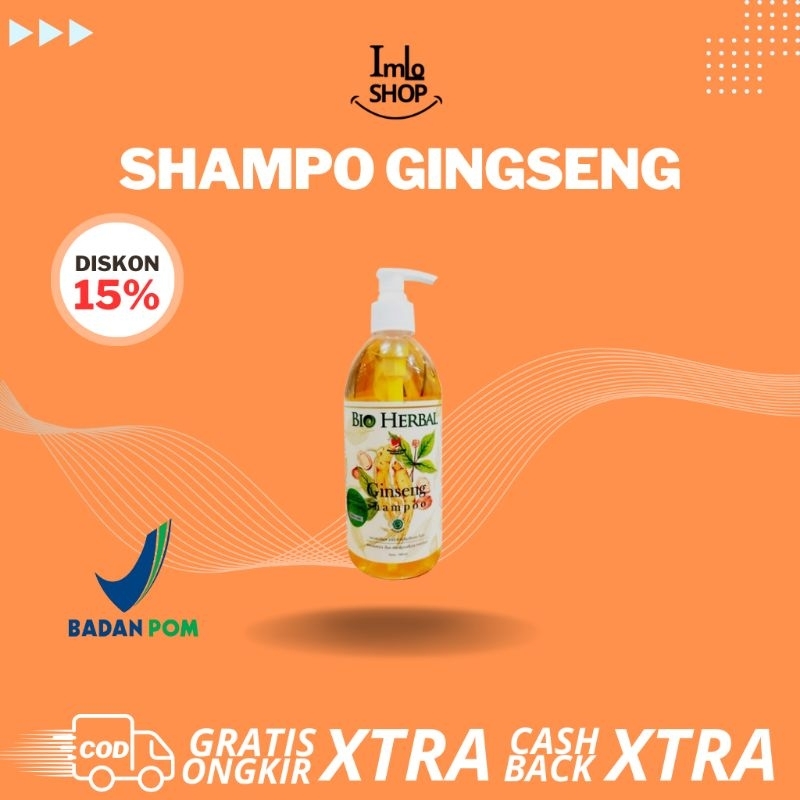Bio herbal Sampo Ginseng Perawatan Rambut Lebat Hitam