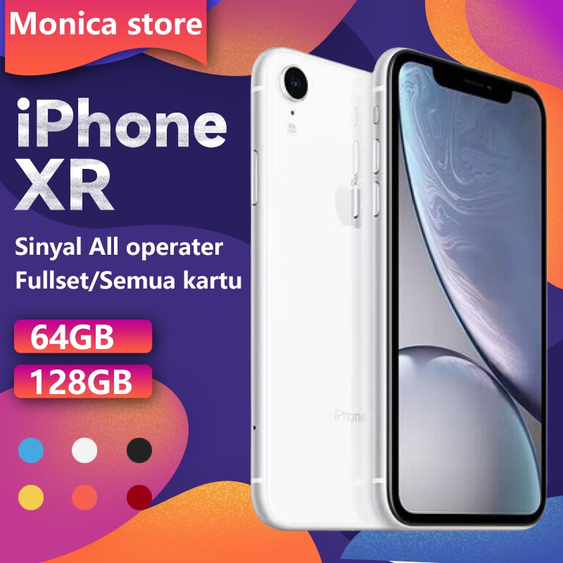 iPhone XR Seond 64GB 128GB Second fullset all sim Original100% Mulus sinyal aman Unlocked phoneXR