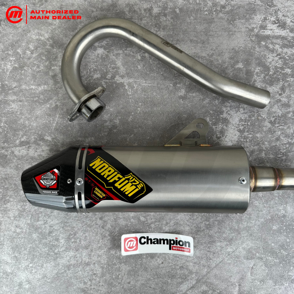 Knalpot Ori Norifumi Stainless Monster Carbon KLX 150 BF Norifumi
