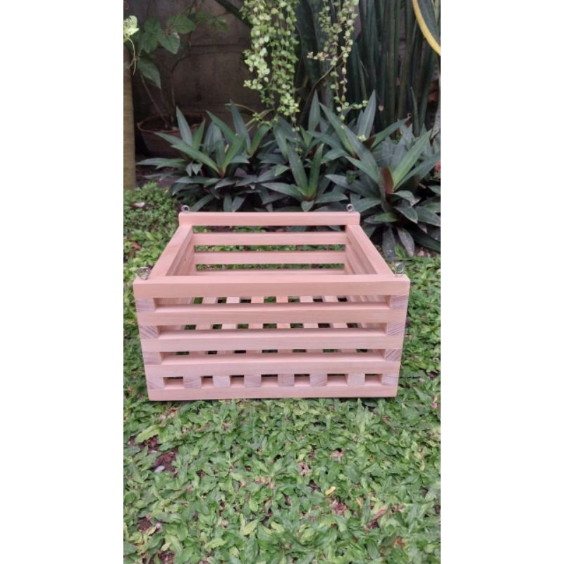 pot gantung kayu pot anggrek pot gantung anggrek