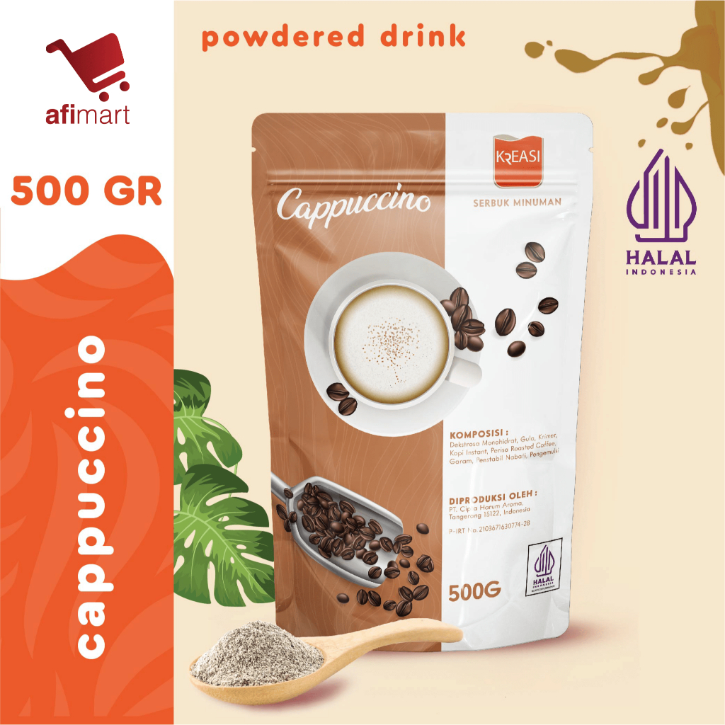 

Kreasi Bubuk Cappucino 500gr / Minuman bubuk Rasa Cappucino