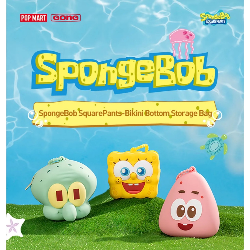 [READY STOCK | ORIGINAL POPMART 100%] SpongeBob - Bikini Bottom Storage Bag | Authentic Pop Mart Ind
