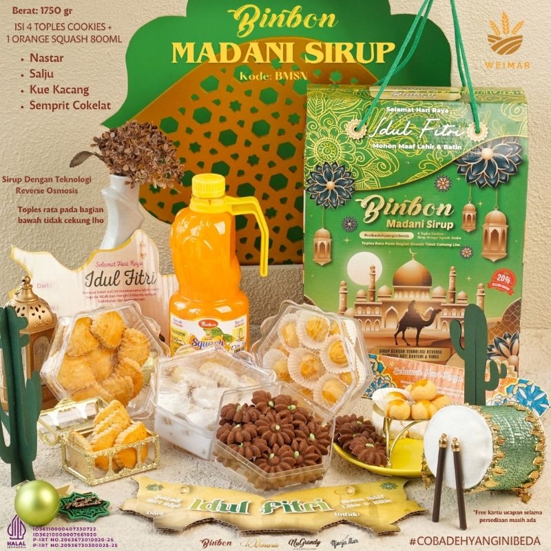 

Parcel/Hampers Lebaran Binbon Madani Sirup 1.850g