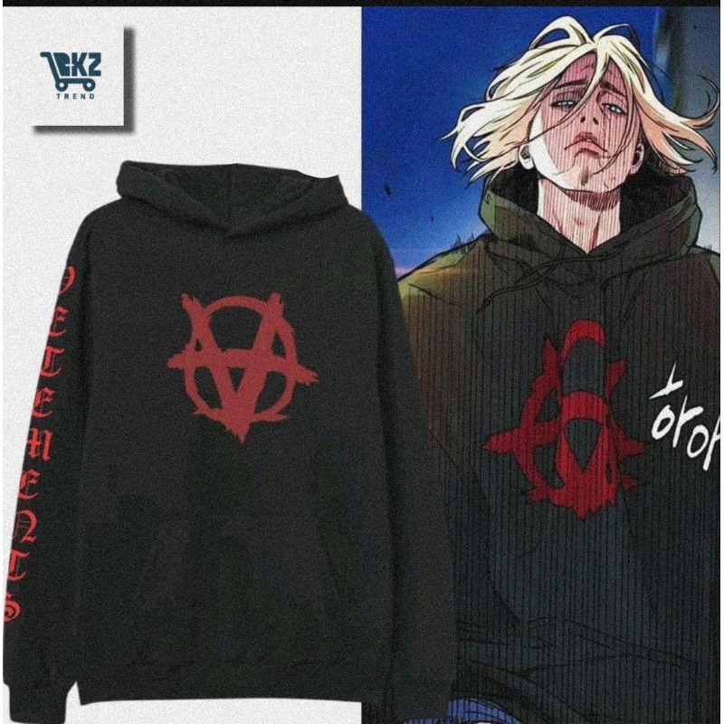 JAKET HOODIE HARRY SHEPHERD ANARCHY MANHWA WINDBREAKER WEBTOON