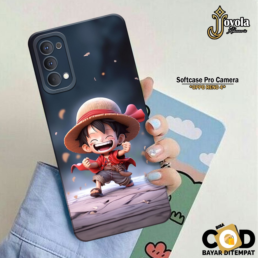 JOYOLA Case OPPO RENO 4 - Fashion Case Kartun - Softcase OPPO RENO 4 - Pro Camera - Casing OPPO RENO