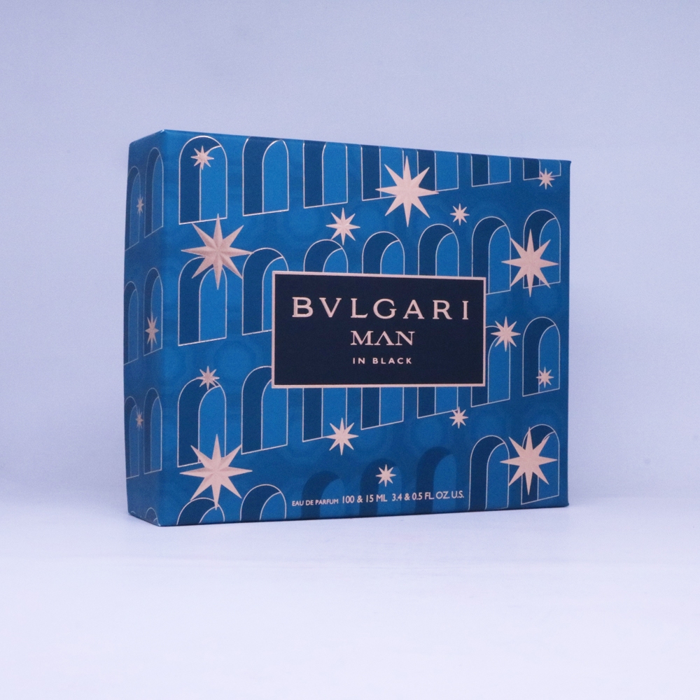 Parfum Pria Bvlgari Bvlgari Man in Black (Gift Set B) (100 mL + 15 mL) Perfume Tahan Lama dan Wangi