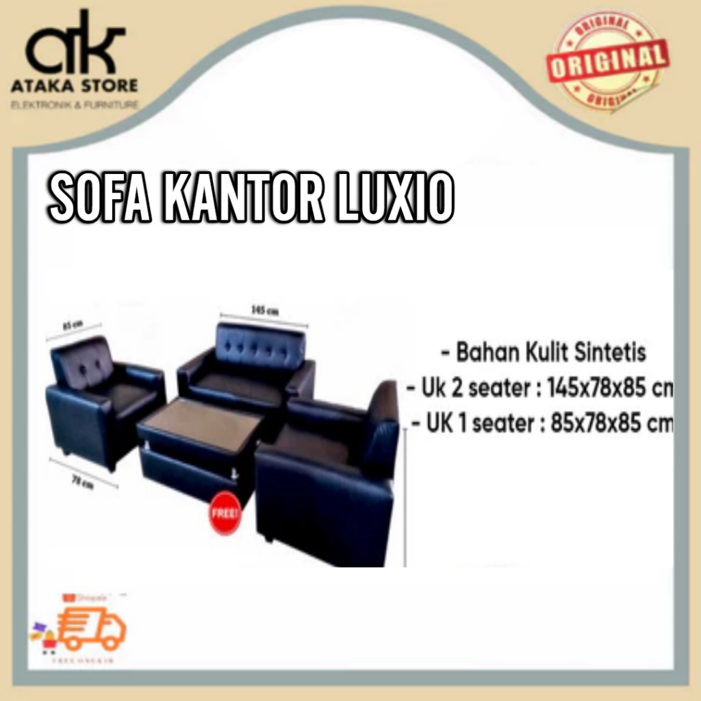Sofa Kantor 211 Luxio Hitam Sofa 211Kantor Modern Minimalis