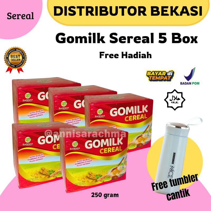 

[FREE GIFT] PAKET GOMILK CEREAL ISI 5 BOX (1 BOX ISI 10 SACHET) | SARAPAN SEHAT DAN RENDAH GULA