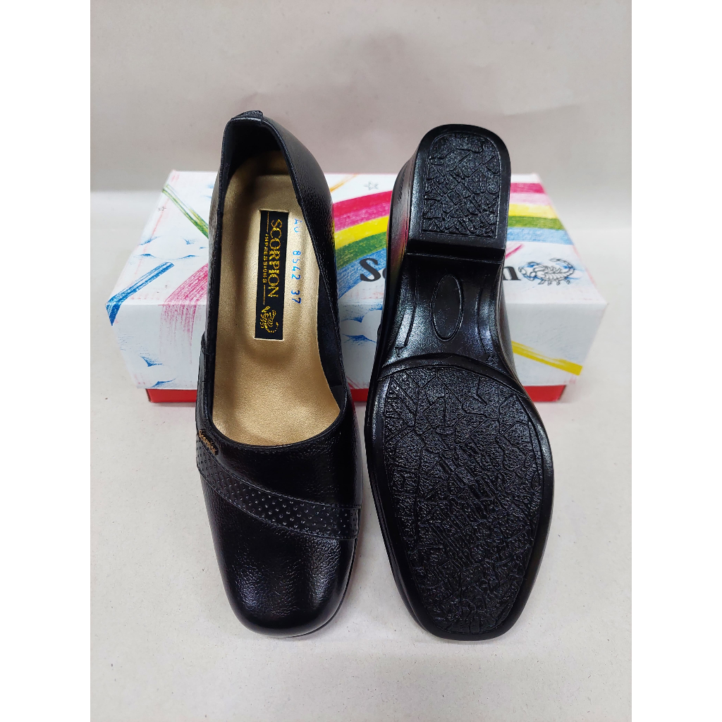 Sepatu Pantofel Wanita SCORPION -- Sepatu Pantofel Kulit - 8542 - Sepatu Kerja Wanita