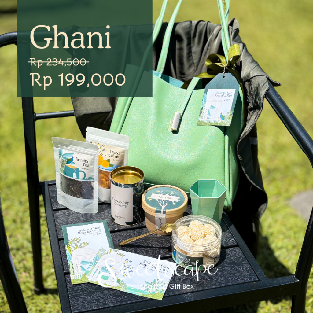 

Ghani Packages - Bag Hampers Idul Fitri - Tas Lebaran - Cookies Hari Raya - Hampers Cantik Idul Fitri