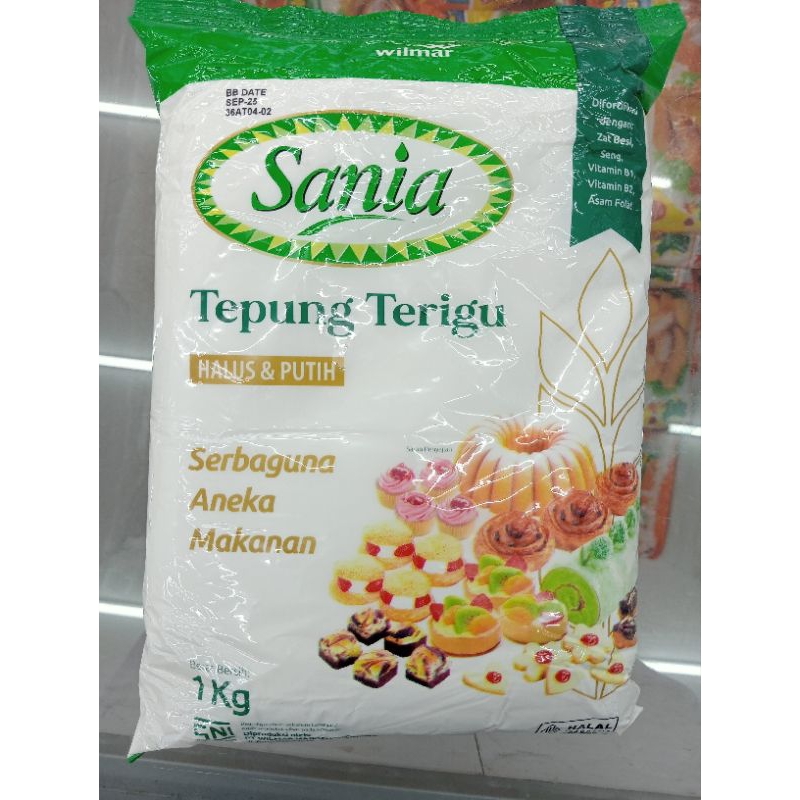 

Terigu Sania kemasan 1kg / tepung terigu sania 1kg kemasan