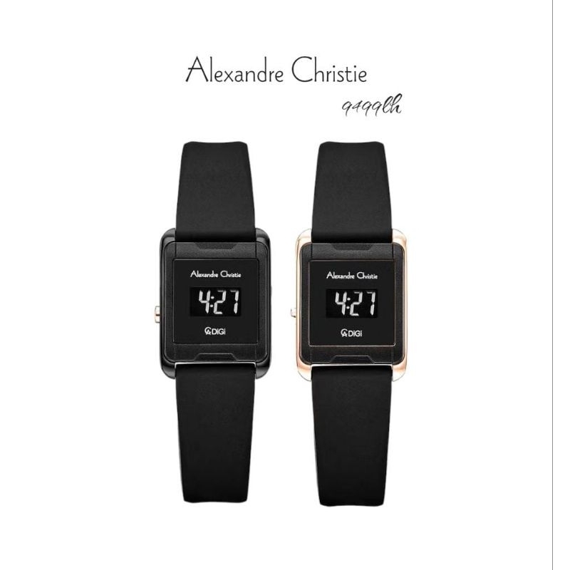Jam Tangan Wanita Alexandre Christie Digital AC9499 AC 9499 Tali Karet / Rubber