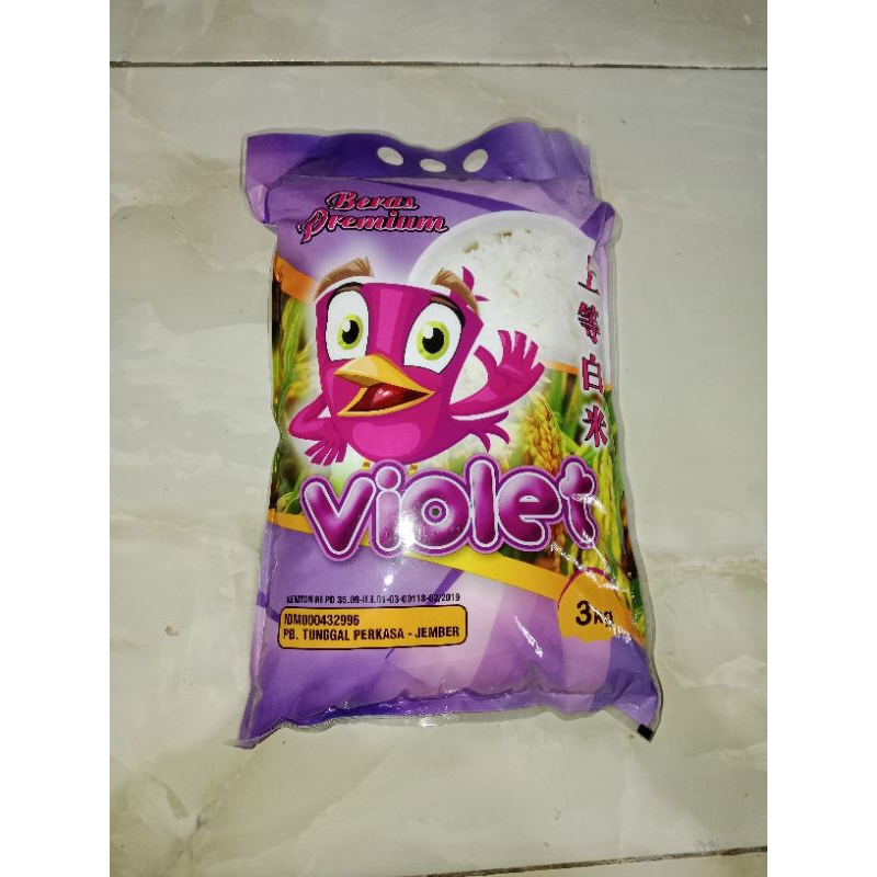 

Beras Violet 3 Kg semi premium satu pabrik dengan pinpin