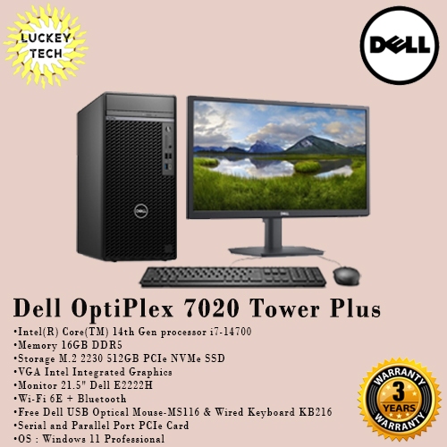 Dell OptiPlex 7020 Tower Plus i7-14700 16GB 512GB SSD