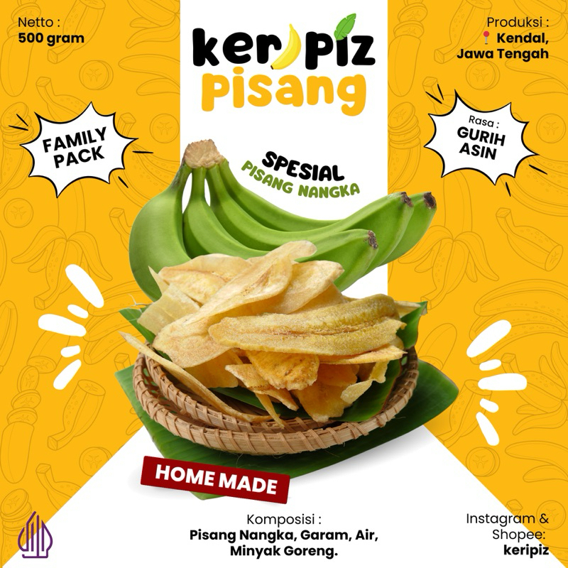 

Keripik Pisang Gurih Asin - Keripiz