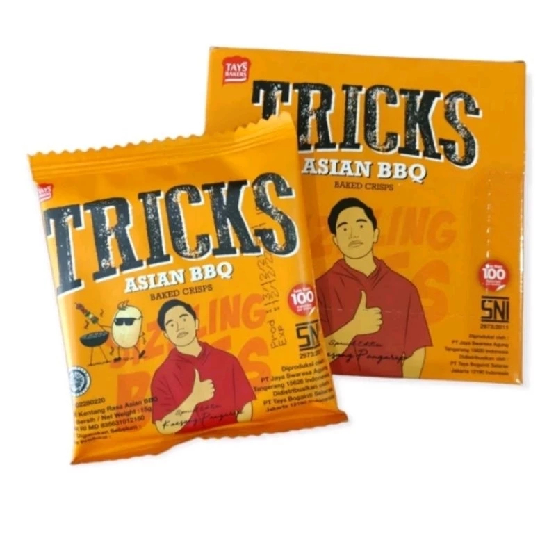 

Tricks Biskuit Kentang Potato Baked Chips 10x20gr Original BBQ Bulgogi Kimchi Cheese 1Box