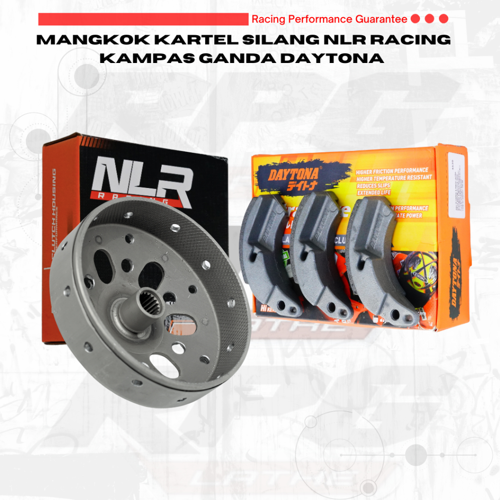 Mangkok Ganda Custom Kartel NLR RACING set Kampas Ganda Daytona HiCarbon beat/scoopy karbu