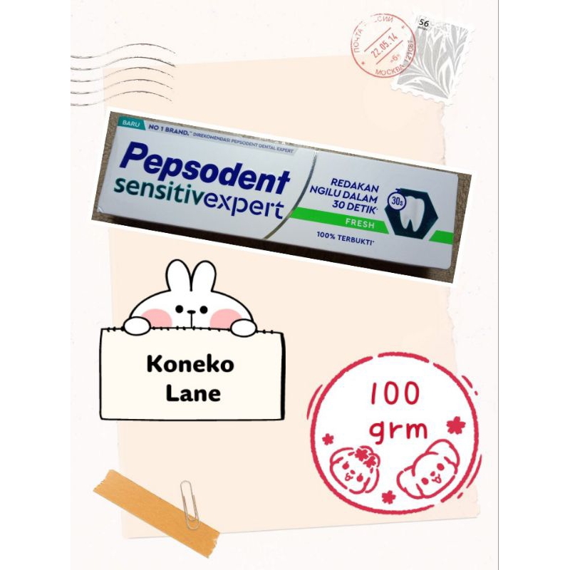 Pepsodent sensitive expert fresh 100grm pasta gigi odol koneko lane