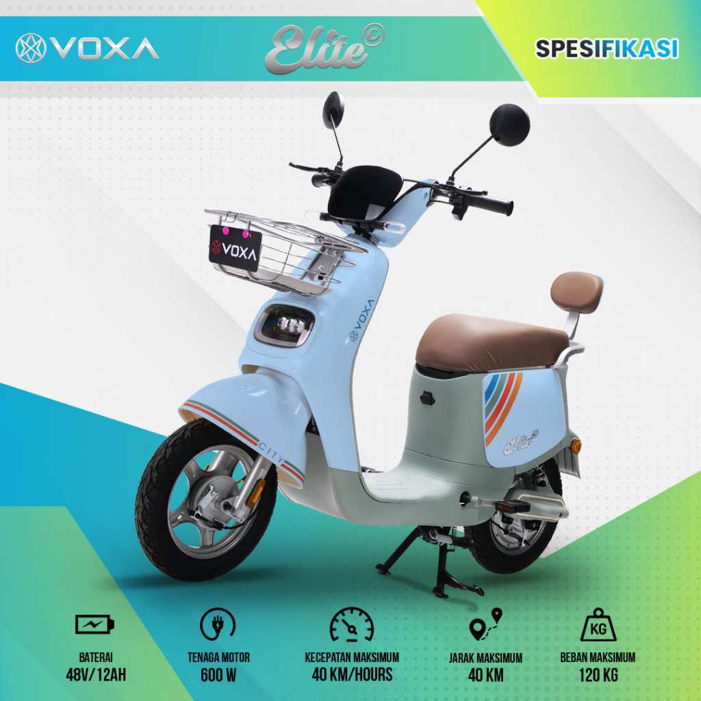 VOXA Sepeda Listrik Elite City Terbaru motor 600 Watt Murah Dewasa Anak - FELINI FURNITURE