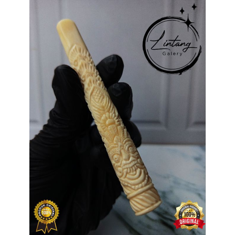 once padudan cangklong tulang sapi import model ukir BARONG BALI p. 12cm