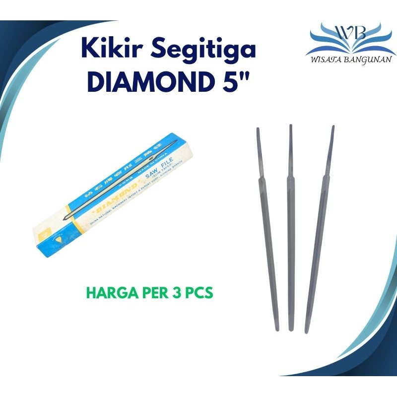Kikir Segitiga Kikir Besi Kikir Gergaji DIAMOND 5" 4"
