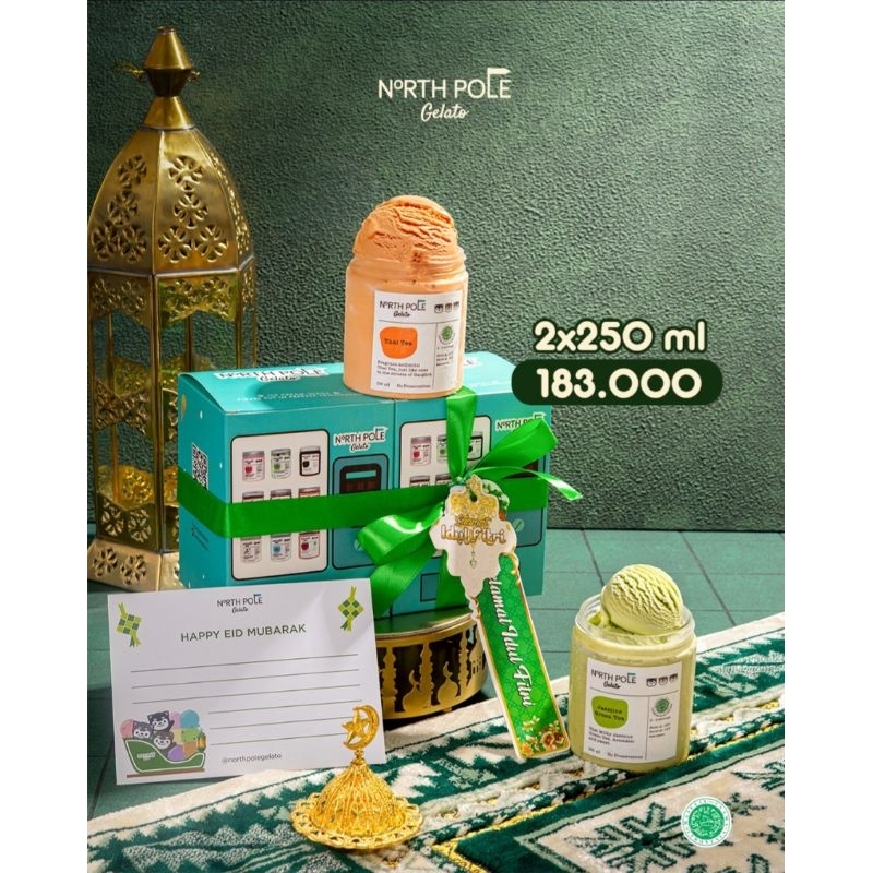 

Ramadhan 2 x 250ml North Pole Gelato Lebaran Hampers Halal MUI - Ice Cream