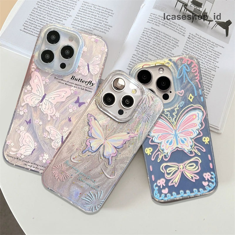 SOFTCASE FOR IPHONE 7G 7+ 8G 8+ X XR XS 11 12 13 14 15 16 17 17 AIR PLUS PRO PROMAX BUTTERFLY GIRLY 