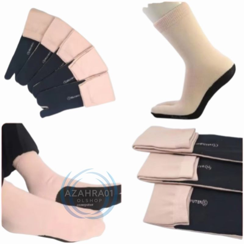 kaus kaki jempol muslim/kaus kaki jempol telapak hitam/kaus kaki wanita dewasa