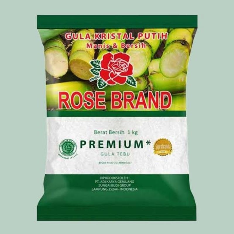 

Gula kemasan rose brand putih 1kg