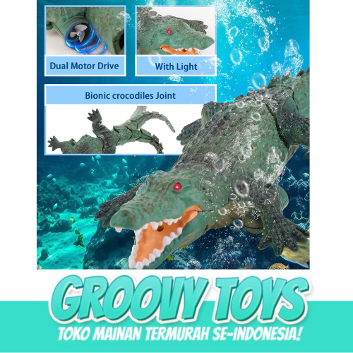Mainan Anak Remote Control Buaya Berenang/Swim Crocodile