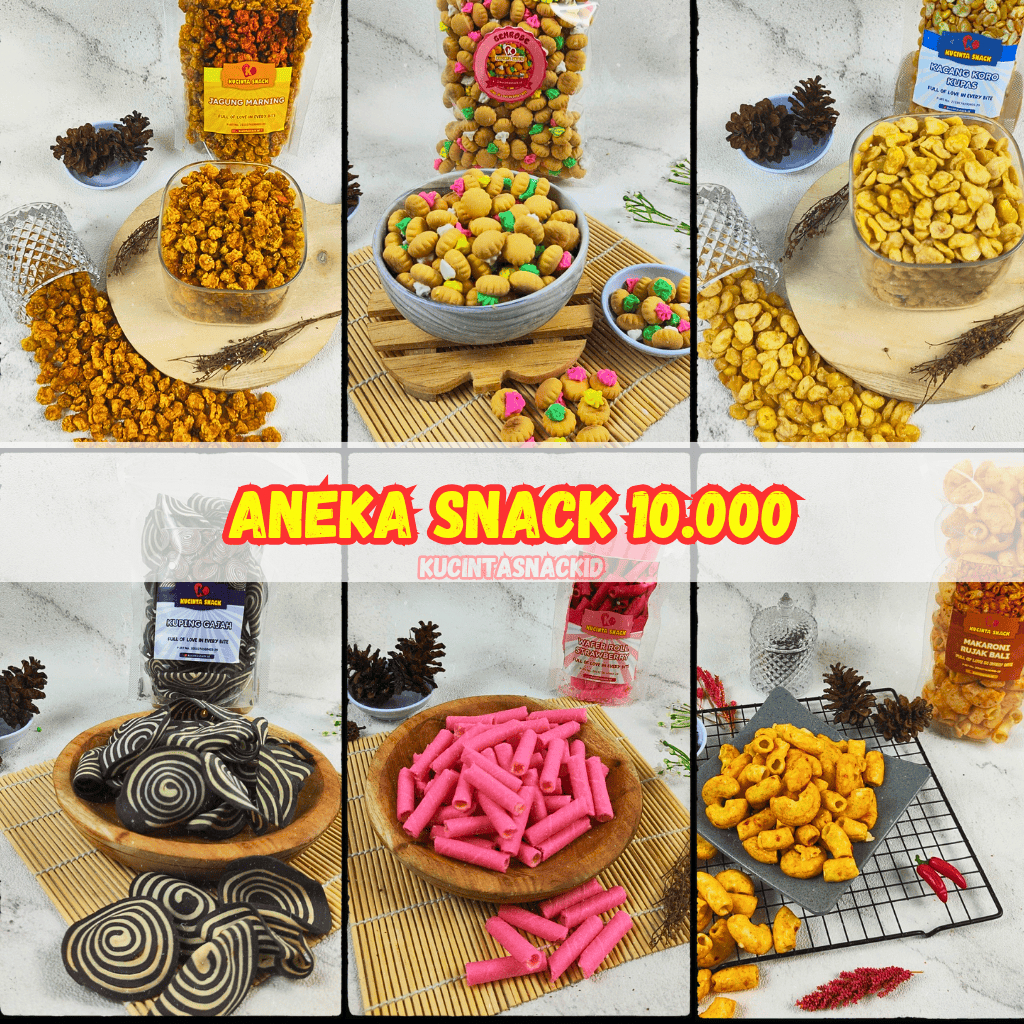 

Aneka Snack Serba10.000 Makanan Ringan Jajanan Cemilan Murah Pedas Gurih Manis Asin By Kucinta Snack