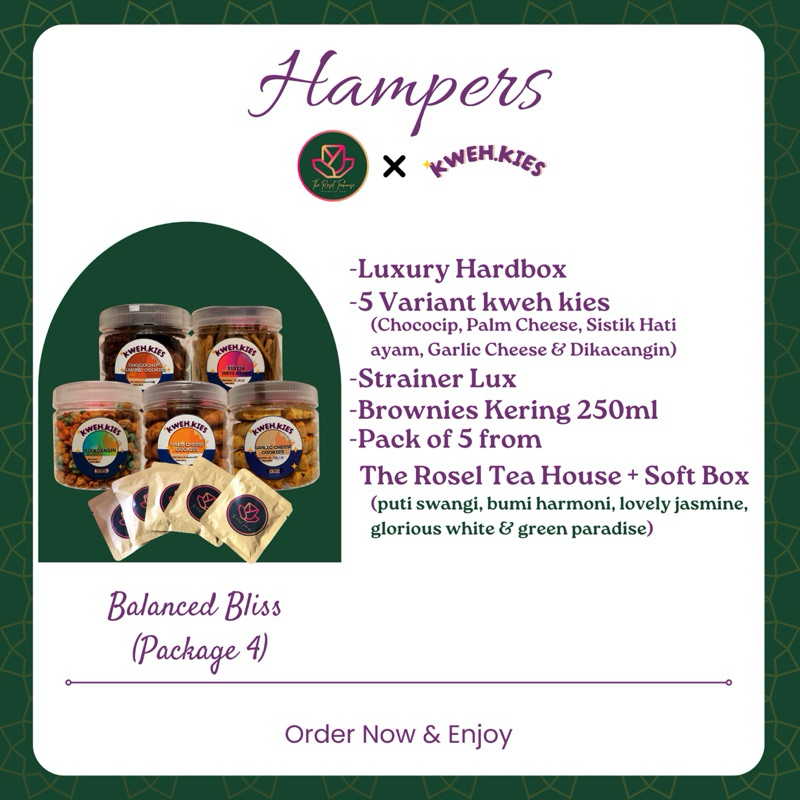 HAMPERS LEBARAN KUE KALSIUM DAN TEH ARTISAN PREMIUM