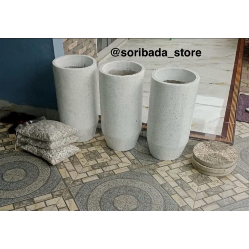 Pot bunga T 60 cm diamer 32 cm/pot bunga viral/pot semi trazo