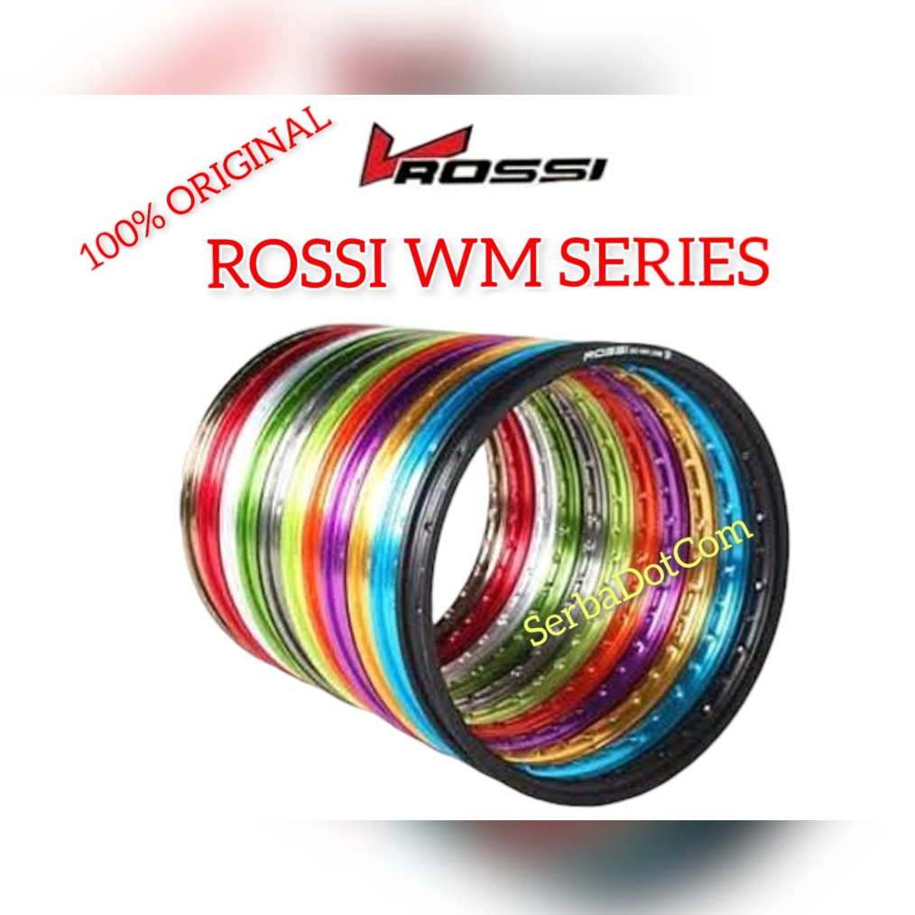 KODE V1L VELG ROSSI ROSSY WM 12 14 16 185 215 25 RING 17 BLACK SILVER BLUE RED GOLD PURPLE UNGU DOF 